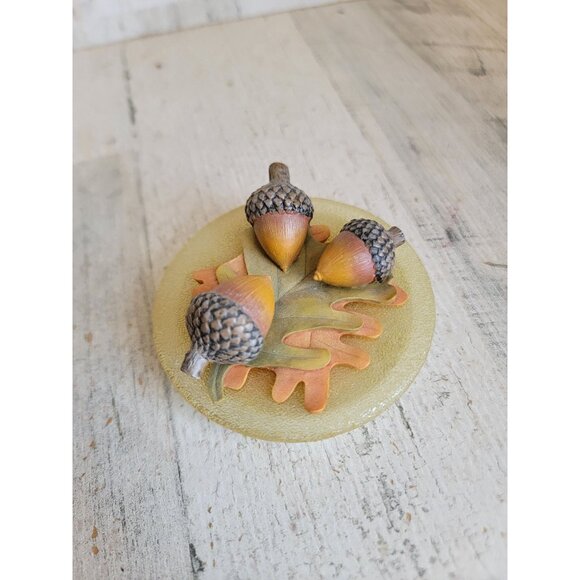 Acorn fall candle lid accessory unique Thanksgiving home decor - Picture 1 of 6